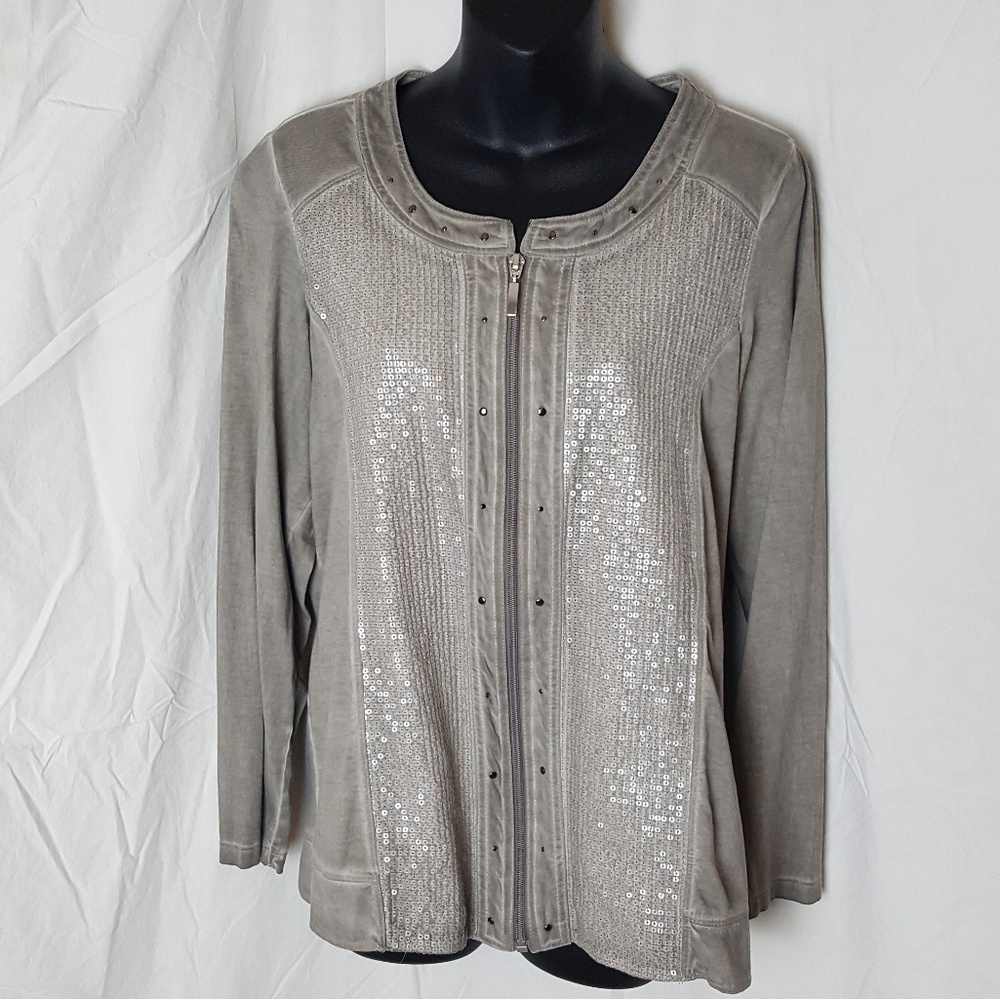 Grey wash sequence blazer
